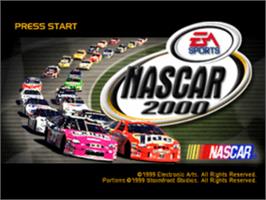 Title screen of NASCAR 2000 on the Sony Playstation.