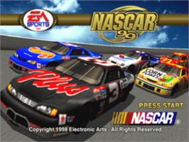 Title screen of NASCAR 99 on the Sony Playstation.