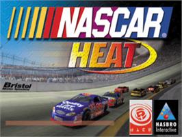 Title screen of NASCAR Heat on the Sony Playstation.