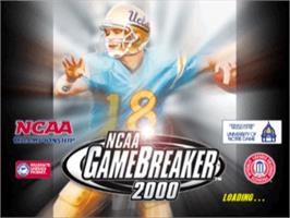 Title screen of NCAA GameBreaker 2000 on the Sony Playstation.