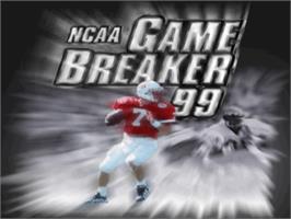 Title screen of NCAA GameBreaker 99 on the Sony Playstation.