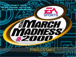 Title screen of NCAA March Madness 2000 on the Sony Playstation.