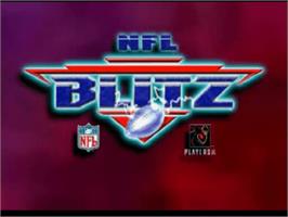 Title screen of NFL Blitz on the Sony Playstation.