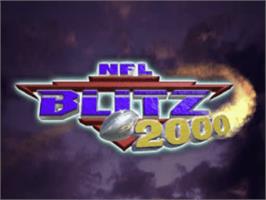 Title screen of NFL Blitz 2000 on the Sony Playstation.