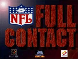 Title screen of NFL Full Contact on the Sony Playstation.