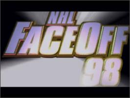Title screen of NHL FaceOff '98 on the Sony Playstation.