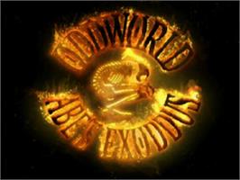 Title screen of Oddworld: Abe's Exoddus on the Sony Playstation.