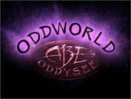 Title screen of Oddworld: Abe's Oddysee on the Sony Playstation.