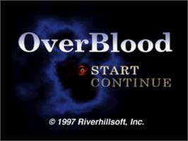 Title screen of OverBlood on the Sony Playstation.