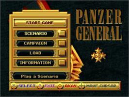 Title screen of Panzer General on the Sony Playstation.