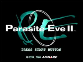 Title screen of Parasite Eve II on the Sony Playstation.