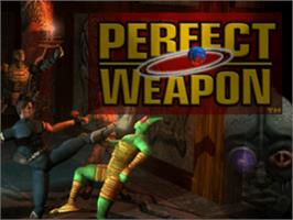 Title screen of Perfect Weapon on the Sony Playstation.