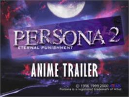 Title screen of Persona 2: Eternal Punishment on the Sony Playstation.