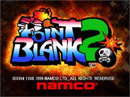 Title screen of Point Blank 2 on the Sony Playstation.