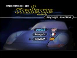 Title screen of Porsche Challenge on the Sony Playstation.