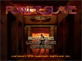 Title screen of Powerslave on the Sony Playstation.
