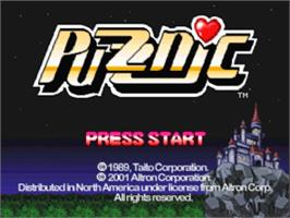 Title screen of Puzznic on the Sony Playstation.