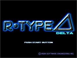 Title screen of R-Type Delta on the Sony Playstation.