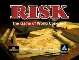 Title screen of RISK: The Game of Global Domination on the Sony Playstation.
