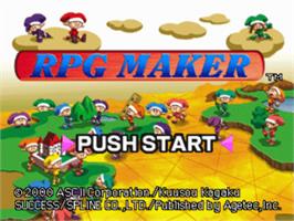 Title screen of RPG Maker on the Sony Playstation.