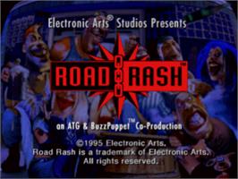 Title screen of Road Rash: Jailbreak on the Sony Playstation.