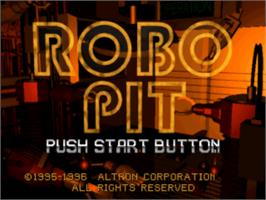 Title screen of Robo Pit on the Sony Playstation.