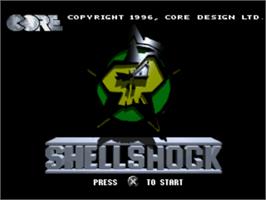 Title screen of Shellshock on the Sony Playstation.