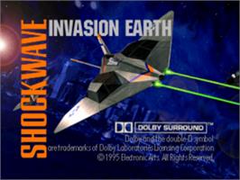 Title screen of Shockwave Assault on the Sony Playstation.