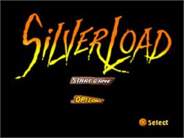 Title screen of Silverload on the Sony Playstation.