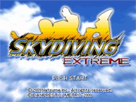 Title screen of Skydiving Extreme on the Sony Playstation.