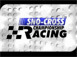 Title screen of Sno-Cross Championship Racing on the Sony Playstation.