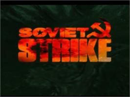 Title screen of Soviet Strike on the Sony Playstation.