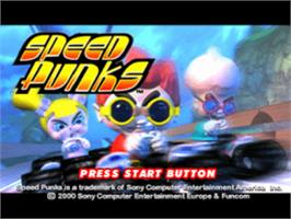 Title screen of Speed Punks on the Sony Playstation.