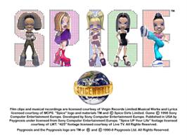 Title screen of Spice World on the Sony Playstation.