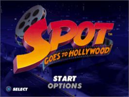 Title screen of Spot Goes to Hollywood on the Sony Playstation.