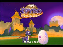 Title screen of Spyro: Year of the Dragon on the Sony Playstation.