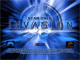 Title screen of Star Trek: Invasion on the Sony Playstation.