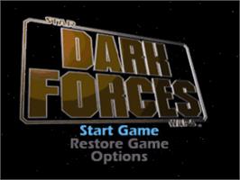 Title screen of Star Wars: Dark Forces on the Sony Playstation.