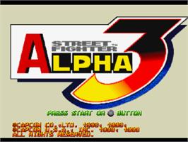 Title screen of Street Fighter Collection on the Sony Playstation.