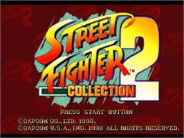 Title screen of Street Fighter Collection 2 on the Sony Playstation.