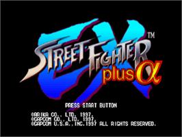 Title screen of Street Fighter EX Plus Alpha on the Sony Playstation.