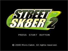 Title screen of Street Sk8er 2 on the Sony Playstation.