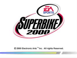 Title screen of Supercross 2000 on the Sony Playstation.