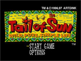 Title screen of Tail of the Sun on the Sony Playstation.