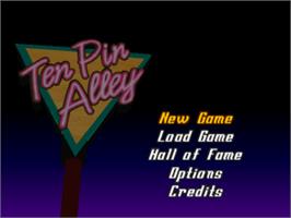 Title screen of Ten Pin Alley on the Sony Playstation.