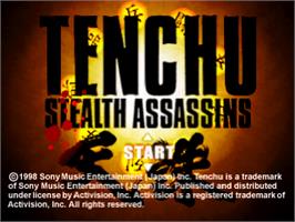 Title screen of Tenchu: Stealth Assassins on the Sony Playstation.