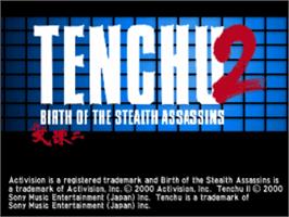 Title screen of Tenchu 2: Birth of the Stealth Assassins on the Sony Playstation.