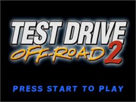 Title screen of Test Drive: Off-Road 2 on the Sony Playstation.