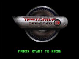 Title screen of Test Drive: Off-Road 3 on the Sony Playstation.
