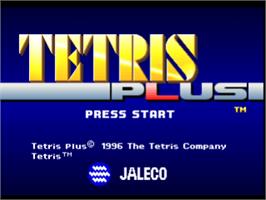 Title screen of Tetris Plus on the Sony Playstation.